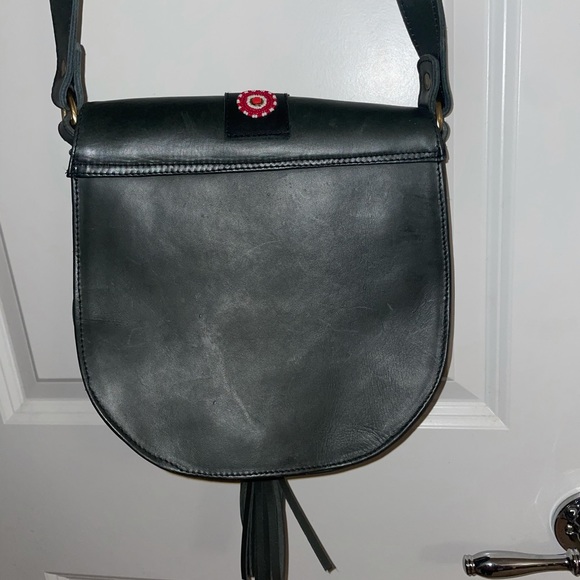 Gray Leather Crossbody Bag - Picture 3 of 5